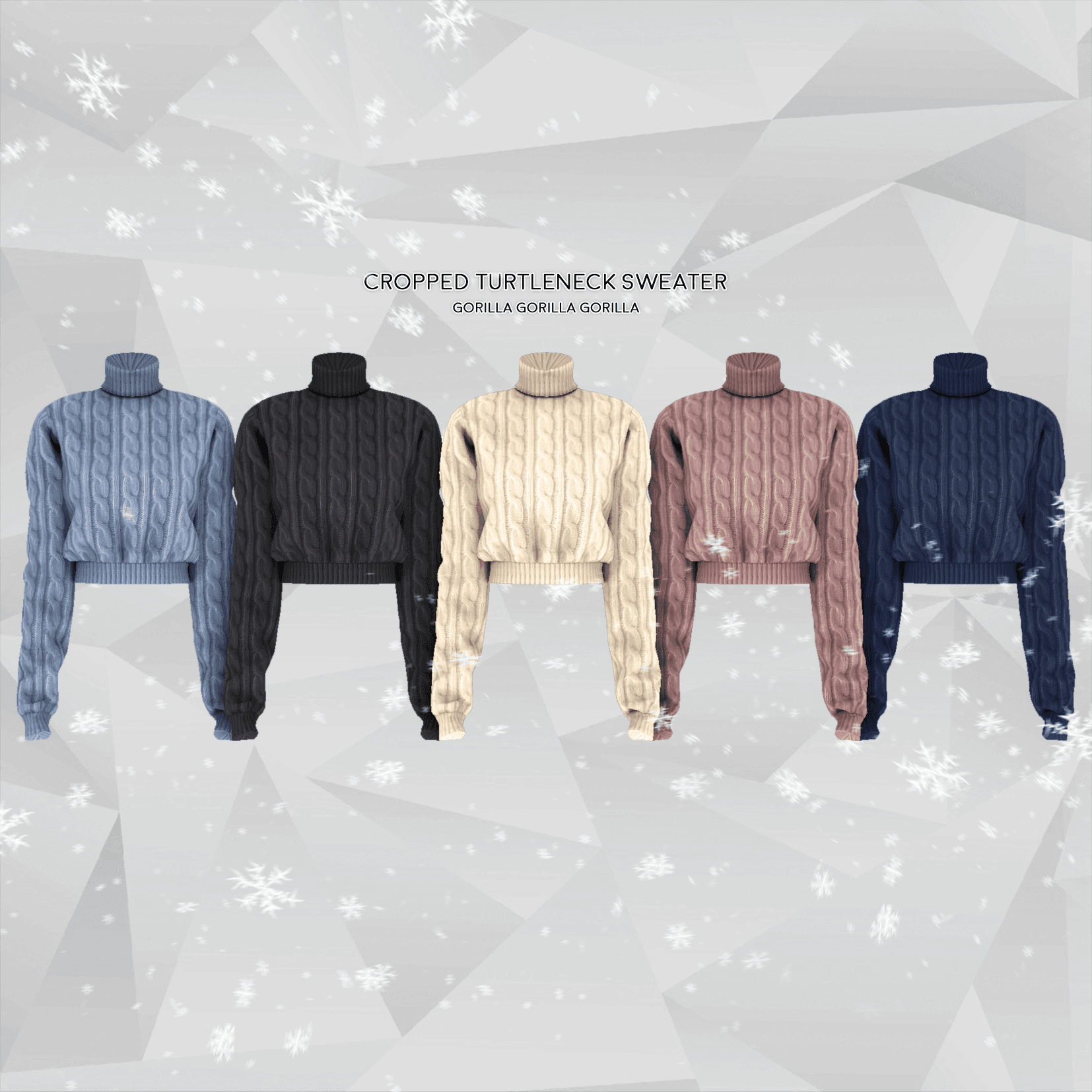Свитер Cropped Turtleneck Sweater